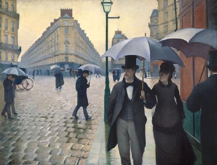 Gustave Caillebotte Paris Street Rainy Day oil painting image